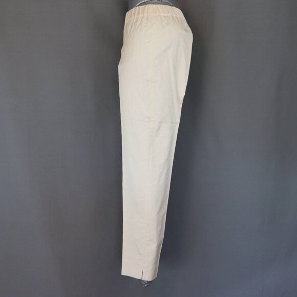D. Exterior 44 / 8 Straight Leg Pants Pearl Ivory White Elastic Pull On - Picture 3 of 11